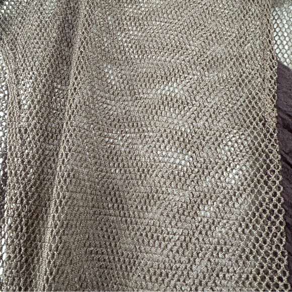 Free People One-Shoulder Draped Top in Mauve and Taupe Mesh - Picture 3 of 9